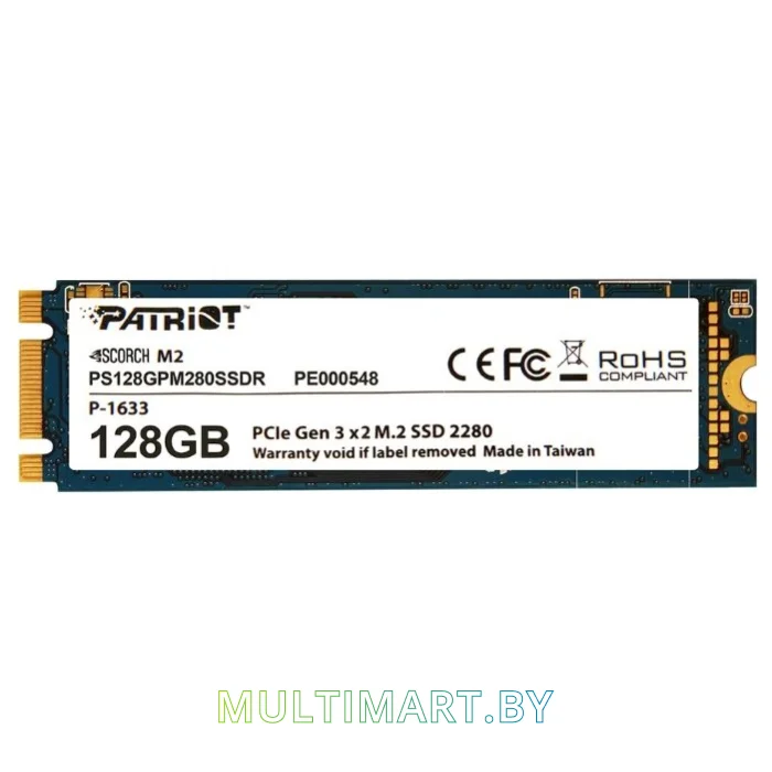 SSD диск Patriot Scorch M.2 128GB (PS128GPM280SSDR)